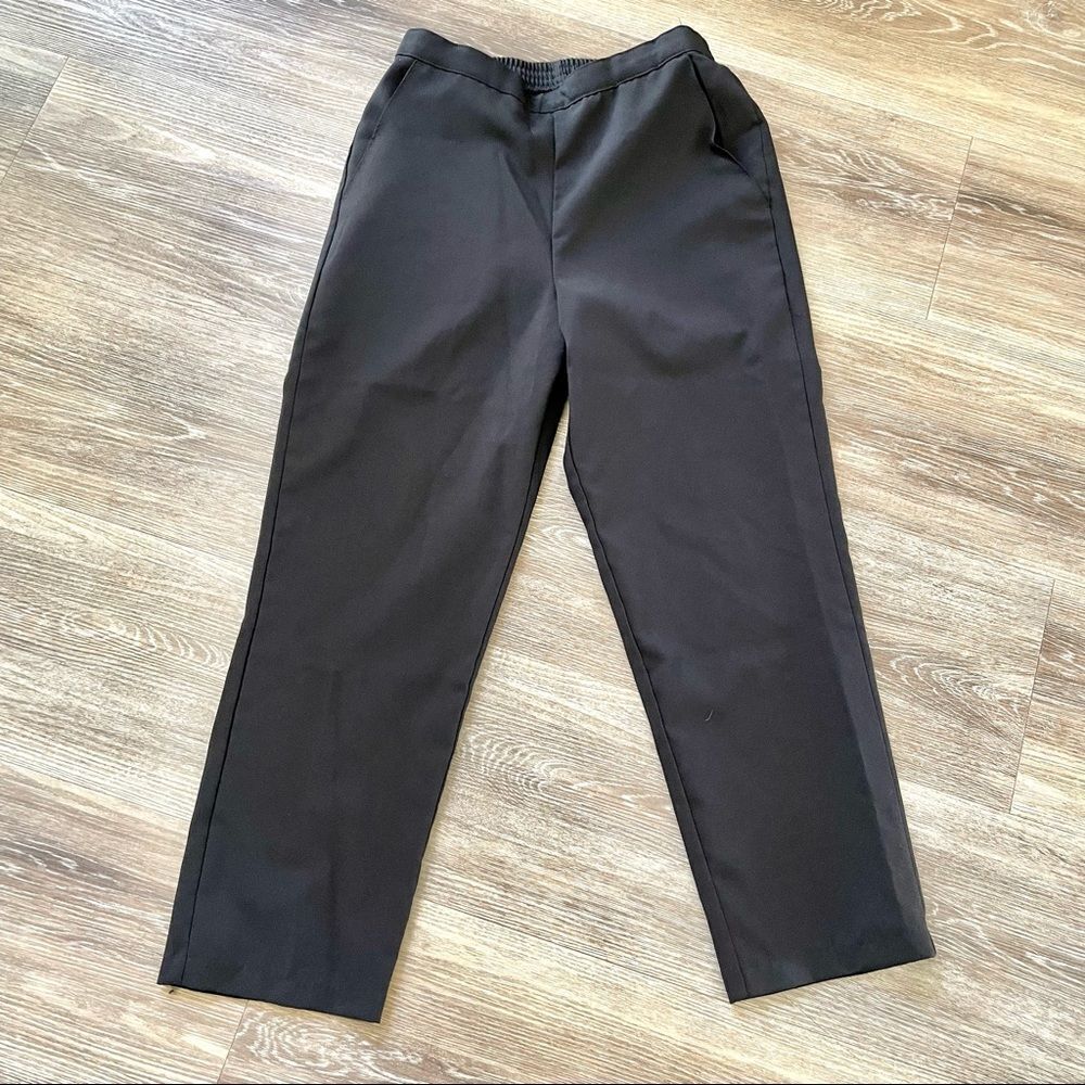 Laura Scott black pull on elastic waist pants
